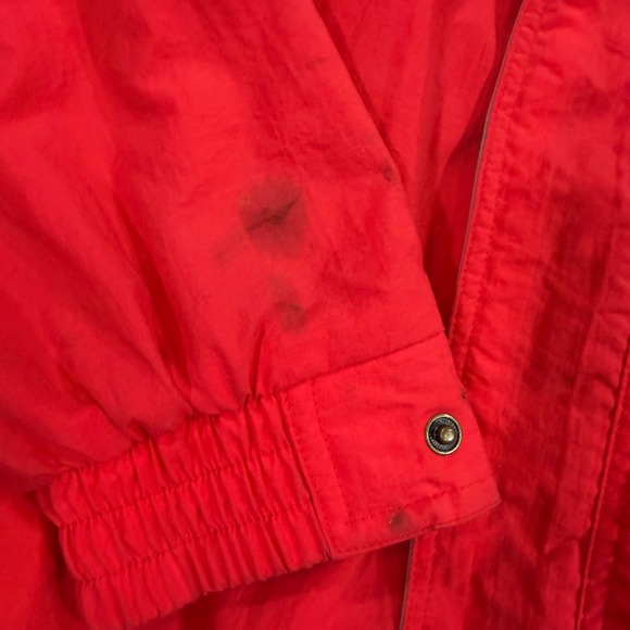 VTG Champion Ohio State Buckeyes Red Windbreaker Hooded Jacket Men's XL Pockets - Picture 3 of 10